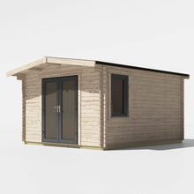 Load image into Gallery viewer, 44mm Chalet Log Cabin – uPVC Double Glazed Doors & Windows-Eclipse Fencing