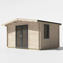 Load image into Gallery viewer, 44mm Chalet Log Cabin – uPVC Double Glazed Doors & Windows-Eclipse Fencing