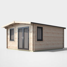 Load image into Gallery viewer, 44mm Chalet Log Cabin – uPVC Double Glazed Doors & Windows | Made in Britain-Eclipse Fencing
