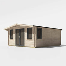 Load image into Gallery viewer, 44mm Chalet Log Cabin – uPVC Double Glazed Doors & Windows | Made in Britain-Eclipse Fencing