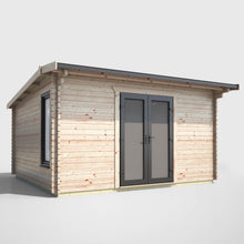 Load image into Gallery viewer, 44mm (Off-Set) Apex Log Cabin – Double Glazed uPVC Doors & Windows | Made in Britain-Eclipse Fencing