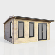 Load image into Gallery viewer, 44mm (Off-Set) Apex Log Cabin – Double Glazed uPVC Doors & Windows | Made in Britain-Eclipse Fencing