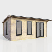 Load image into Gallery viewer, 44mm (Off-Set) Apex Log Cabin – Double Glazed uPVC Doors & Windows | Made in Britain-Eclipse Fencing