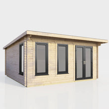 Load image into Gallery viewer, 44mm Pent Log Cabin – uPVC Double Glazed Doors & Windows | Made in Britain-Eclipse Fencing