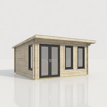 Load image into Gallery viewer, 44mm Pent Log Cabin – uPVC Double Glazed Doors & Windows | Made in Britain-Eclipse Fencing