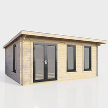 Load image into Gallery viewer, 44mm Pent Log Cabin – uPVC Double Glazed Doors & Windows | Made in Britain-Eclipse Fencing