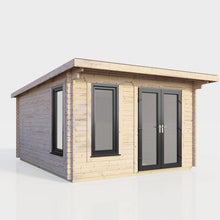Load image into Gallery viewer, 44mm Pent Log Cabin – uPVC Double Glazed Doors & Windows | Made in Britain-Eclipse Fencing