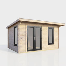 Load image into Gallery viewer, 44mm Pent Log Cabin – uPVC Double Glazed Doors & Windows.-Eclipse Fencing