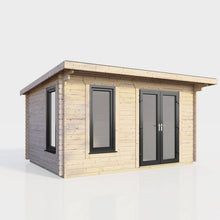 Load image into Gallery viewer, 44mm Pent Log Cabin – uPVC Double Glazed Doors & Windows.-Eclipse Fencing