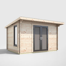 Load image into Gallery viewer, 44mm Pent Log Cabin – uPVC Double Glazed Doors & Windows.-Eclipse Fencing