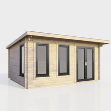 Load image into Gallery viewer, 44mm Pent Log Cabin – uPVC Double Glazed Doors & Windows.-Eclipse Fencing