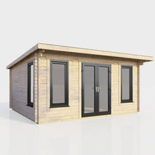Load image into Gallery viewer, 44mm Pent Log Cabin – uPVC Double Glazed Doors & Windows.-Eclipse Fencing