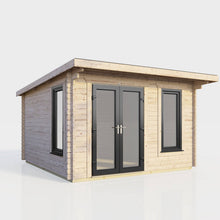 Load image into Gallery viewer, 44mm Pent Log Cabin – uPVC Double Glazed Doors & Windows.-Eclipse Fencing
