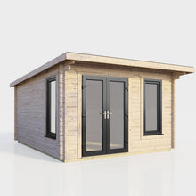 Load image into Gallery viewer, 44mm Pent Log Cabin – uPVC Double Glazed Doors & Windows.-Eclipse Fencing