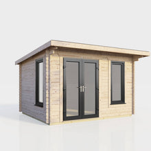 Load image into Gallery viewer, 44mm Pent Log Cabin – uPVC Double Glazed Doors & Windows.-Eclipse Fencing