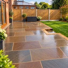 Load image into Gallery viewer, Autumn Blend Calibrated 22mm x 900mm x 600mm Patio Stone – Premium Natural Stone Paving-Eclipse Fencing