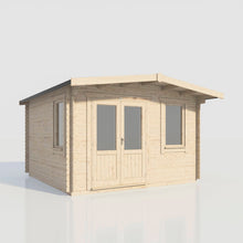 Load image into Gallery viewer, Chalet Log Cabin – 28mm Scandinavian Timber, Double Glazed, EPDM Roof, Made in Britain-Eclipse Fencing