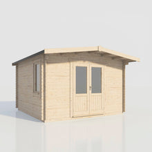 Load image into Gallery viewer, Chalet Log Cabin – 28mm Scandinavian Timber, Double Glazed, EPDM Roof, Made in Britain-Eclipse Fencing