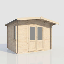 Load image into Gallery viewer, Chalet Log Cabin – 28mm Scandinavian Timber, Double Glazed, EPDM Roof, Made in Britain-Eclipse Fencing