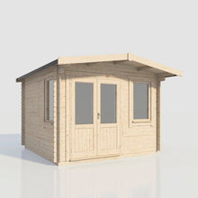 Load image into Gallery viewer, Chalet Log Cabin – 28mm Scandinavian Timber, Double Glazed, EPDM Roof, Made in Britain-Eclipse Fencing