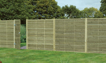 Load image into Gallery viewer, Double Slatted Panel 1.8m x 1.8m Pressure Treated-Eclipse Fencing