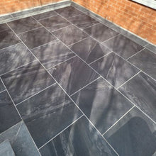 Load image into Gallery viewer, Marmo Anthracite Porcelain 600mm x 600mm x 20mm – Durable Outdoor Tiles-Eclipse Fencing