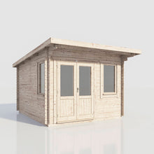 Load image into Gallery viewer, Pent Log Cabin – 28mm Scandinavian Timber, Double Glazed, EPDM Roof | Made in Britain-Eclipse Fencing