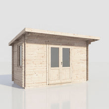 Load image into Gallery viewer, Pent Log Cabin – 28mm Scandinavian Timber, Double Glazed, EPDM Roof | Made in Britain-Eclipse Fencing
