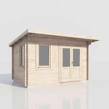 Load image into Gallery viewer, Pent Log Cabin – 28mm Scandinavian Timber, Double Glazed, EPDM Roof | Made in Britain-Eclipse Fencing