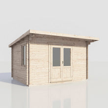 Load image into Gallery viewer, Pent Log Cabin – 28mm Scandinavian Timber, Double Glazed, EPDM Roof | Made in Britain-Eclipse Fencing