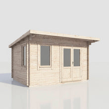 Load image into Gallery viewer, Pent Log Cabin – 28mm Scandinavian Timber, Double Glazed, EPDM Roof | Made in Britain-Eclipse Fencing