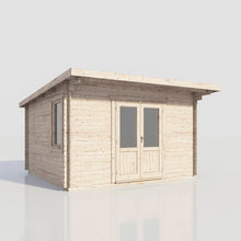 Load image into Gallery viewer, Pent Log Cabin – 28mm Scandinavian Timber, Double Glazed, EPDM Roof | Made in Britain-Eclipse Fencing