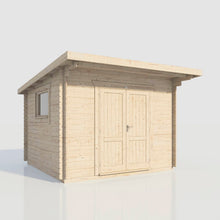 Load image into Gallery viewer, Pent Log Cabin – 28mm Scandinavian Timber, Double Glazed, EPDM Roof, Made in Britain-Eclipse Fencing