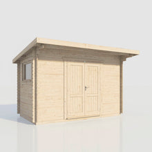 Load image into Gallery viewer, Pent Log Cabin – 28mm Scandinavian Timber, Double Glazed, EPDM Roof, Made in Britain-Eclipse Fencing