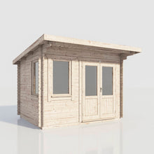 Load image into Gallery viewer, Pent Log Cabin – 28mm Scandinavian Timber, Double Glazed, EPDM Roof | Made in Britain-Eclipse Fencing