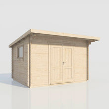 Load image into Gallery viewer, Pent Log Cabin – 28mm Scandinavian Timber, Double Glazed, EPDM Roof, Made in Britain-Eclipse Fencing