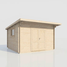 Load image into Gallery viewer, Pent Log Cabin – 28mm Scandinavian Timber, Double Glazed, EPDM Roof, Made in Britain-Eclipse Fencing