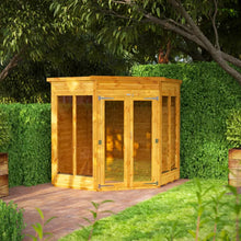 Load image into Gallery viewer, Power Corner Summerhouse 6x6 – Tongue & Groove Garden Summerhouse with Toughened Glass-Eclipse Fencing