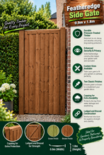 Load image into Gallery viewer, Pressure Treated Featheredge Side Gate 0.9m x 1.8m – Durable Timber Garden Gate for Security & Privacy-Eclipse Fencing