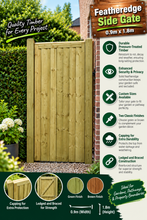Load image into Gallery viewer, Pressure Treated Featheredge Side Gate 0.9m x 1.8m – Durable Timber Garden Gate for Security & Privacy-Eclipse Fencing