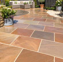 Load image into Gallery viewer, Raj Blend 900mm x 600mm Calibrated 22mm Paving Slabs – Premium Natural Stone-Eclipse Fencing