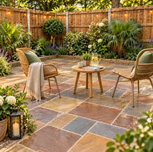 Load image into Gallery viewer, Raj Blend Sandstone Paving Patio Pack – Calibrated 22mm Natural Stone-Eclipse Fencing