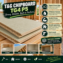Load image into Gallery viewer, T&G Chipboard TG4 P5 – Moisture-Resistant Flooring & Panels-Eclipse Fencing