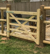Load image into Gallery viewer, Field Gate 5 Bar Forester Style – CHARLTONS – Durable Wooden Gate for Gardens, Driveways & Fields-Eclipse Fencing