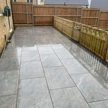 Load image into Gallery viewer, Graphite Grey Porcelain 600mm x 900mm x 20mm – Large Outdoor Paving Slabs-Eclipse Fencing