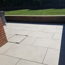 Load image into Gallery viewer, Luna Sand Porcelain 1200mm x 600mm x 20mm – Large Outdoor Paving Slabs-Eclipse Fencing
