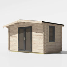 Load image into Gallery viewer, 44mm Chalet Log Cabin – uPVC Double Glazed Doors &amp; Windows-Eclipse Fencing
