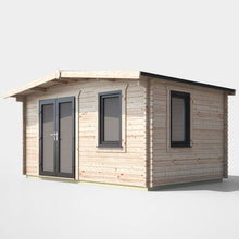 Load image into Gallery viewer, 44mm Chalet Log Cabin – uPVC Double Glazed Doors &amp; Windows-Eclipse Fencing
