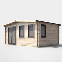 Load image into Gallery viewer, 44mm Chalet Log Cabin – uPVC Double Glazed Doors &amp; Windows-Eclipse Fencing
