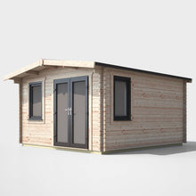 Load image into Gallery viewer, 44mm Chalet Log Cabin – uPVC Double Glazed Doors &amp; Windows | Made in Britain-Eclipse Fencing
